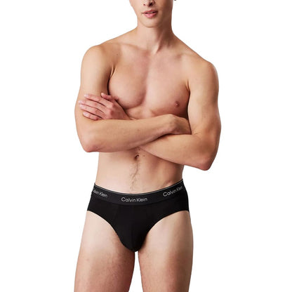 Underwear Briefs by Calvin Klein Underwear for men in stretch cotton black presents a ethereal silhouette, showcasing the sophisticated Men's Stretch Cotton Briefs design with a ethereal fit for a premium look.