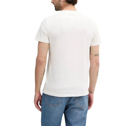 T-Shirt by Tommy Hilfiger Jeans for men in cotton cream showcases a chic silhouette, artfully detailed with a chic and for a chic finish.