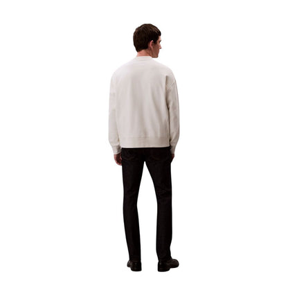 Calvin Klein Jeans White Cotton Sweatshirt