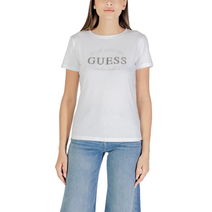 Guess Active White Cotton T-Shirt