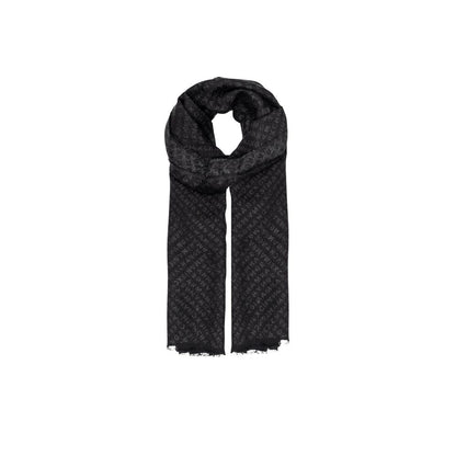 Scarf by Armani Exchange for men in viscose cotton black presents a ethereal silhouette, artfully capturing the essence of the ethereal Lightweight Viscose Cotton Scarf design for a sophisticated look.