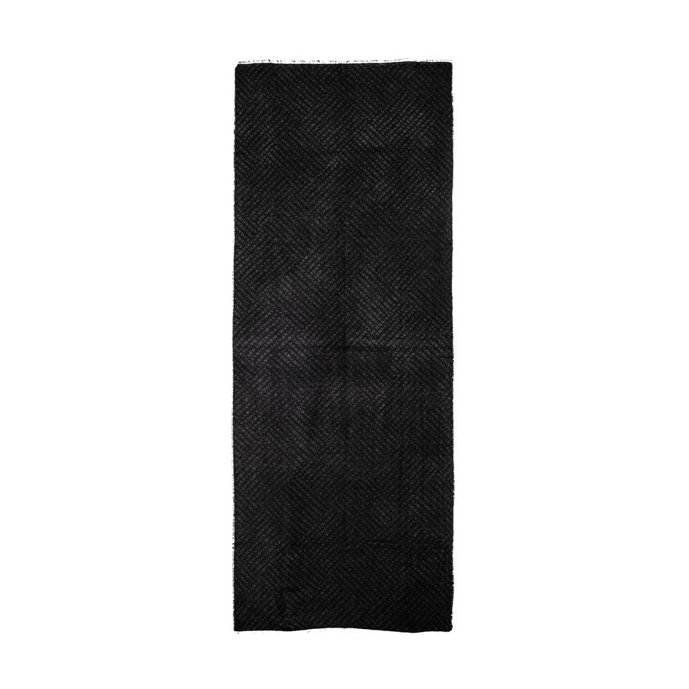 Scarf by Armani Exchange for men in viscose cotton black features a ethereal silhouette, artfully capturing the essence of the ethereal Lightweight Viscose Cotton Scarf design for a sophisticated look.