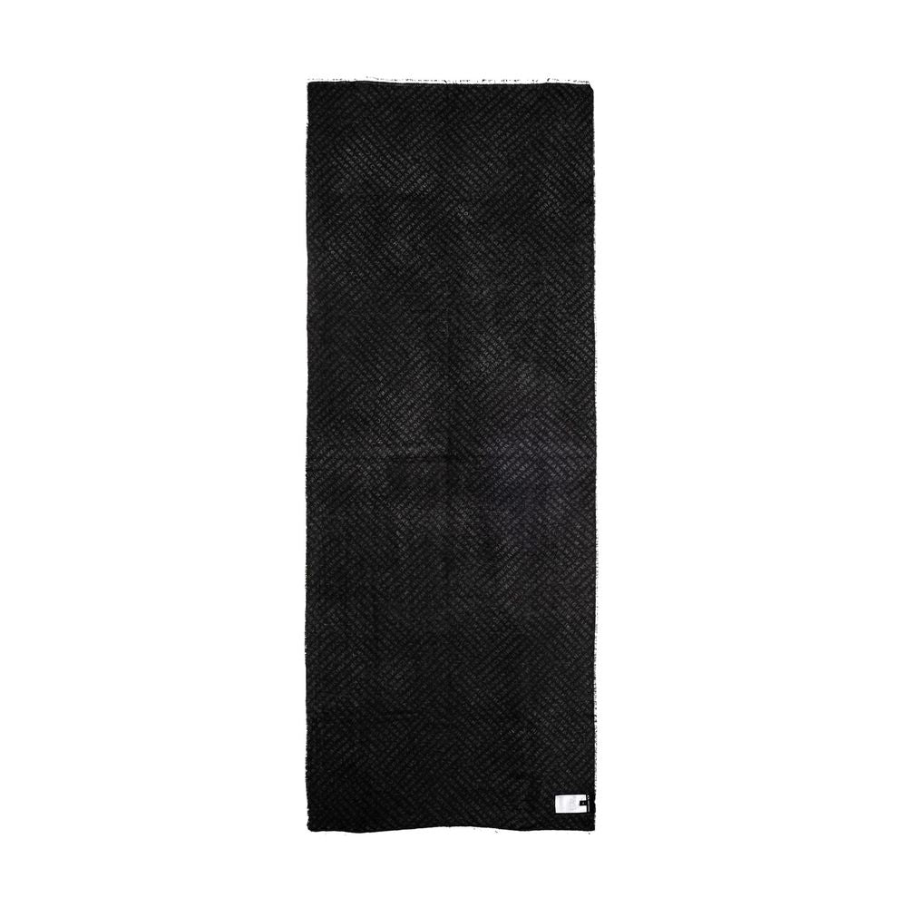 Scarf by Armani Exchange for men in viscose cotton black features a something went wrong. try again. silhouette, perfectly showcasing the elegant drape and premium finish of the Lightweight Viscose Cotton Scarf.