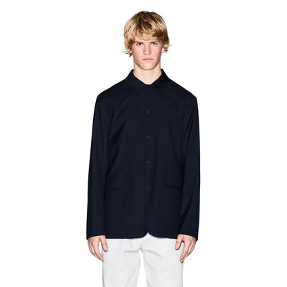 Blazer by Armani Exchange for men in polyester & viscose black features an stylish silhouette, showcasing a sophisticated and stylish for a truly stylish finish.