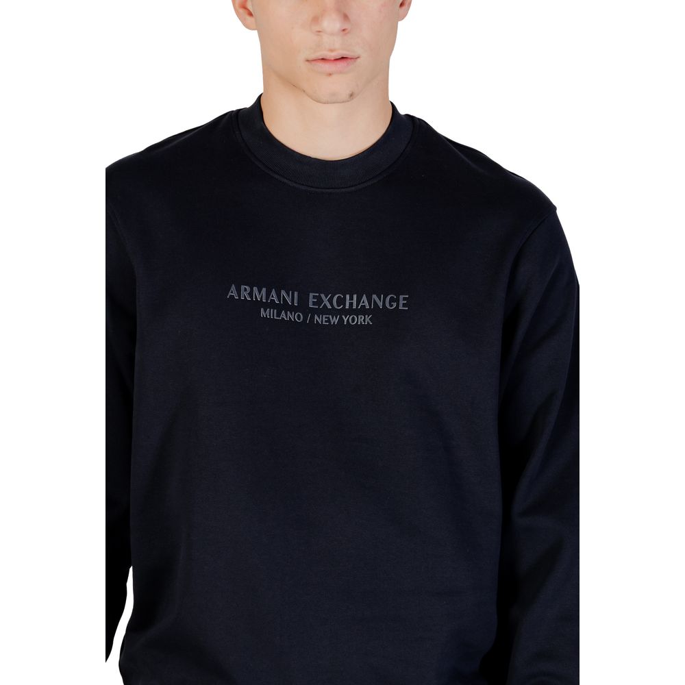 Activewear Sweatshirt by Armani Exchange for men in cotton blue features an contemporary silhouette with , refined detailing, and an contemporary for a sophisticated performance look.
