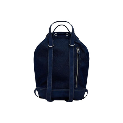 Small Travel Flap Backpack by Desigual for women in poly cotton blue & signature features a stately Poly Cotton Small Travel Flap Backpack design, showcasing a secure snap, flap, buckle & button, ample external-pockets, and versatile backpack-strap & adjustable-strap for a stately finish.