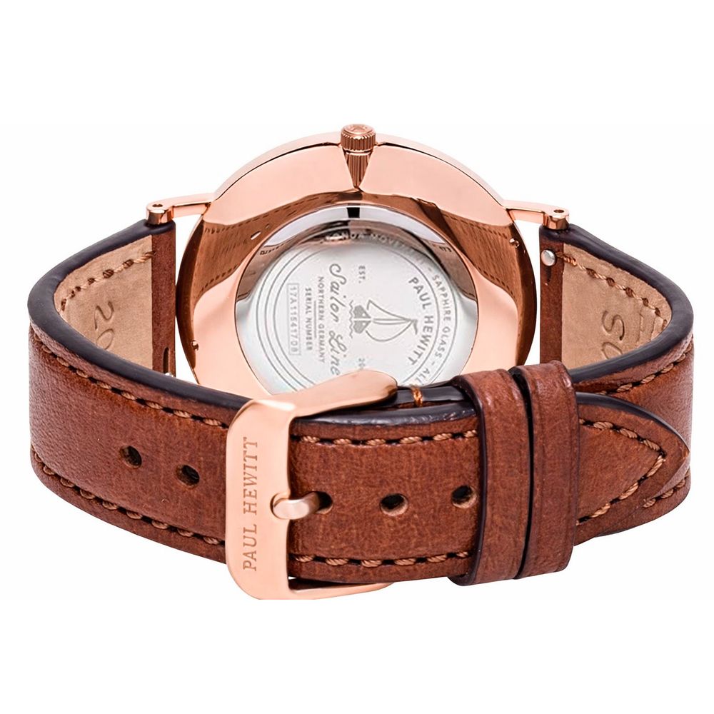 PAUL HEWITT Brown Leather Dress Watch