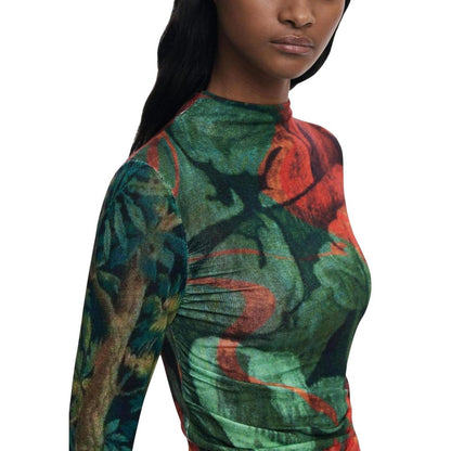 Desigual Bicolor Viscose Long Sleeve T-Shirt