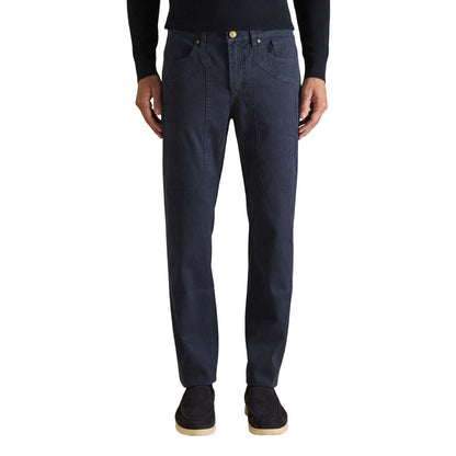 Jeans by Jeckerson for men in denim cotton blue features an refined tailoring silhouette, showcasing a premium skinny & slim with a and long cut for a refined tailoring look.