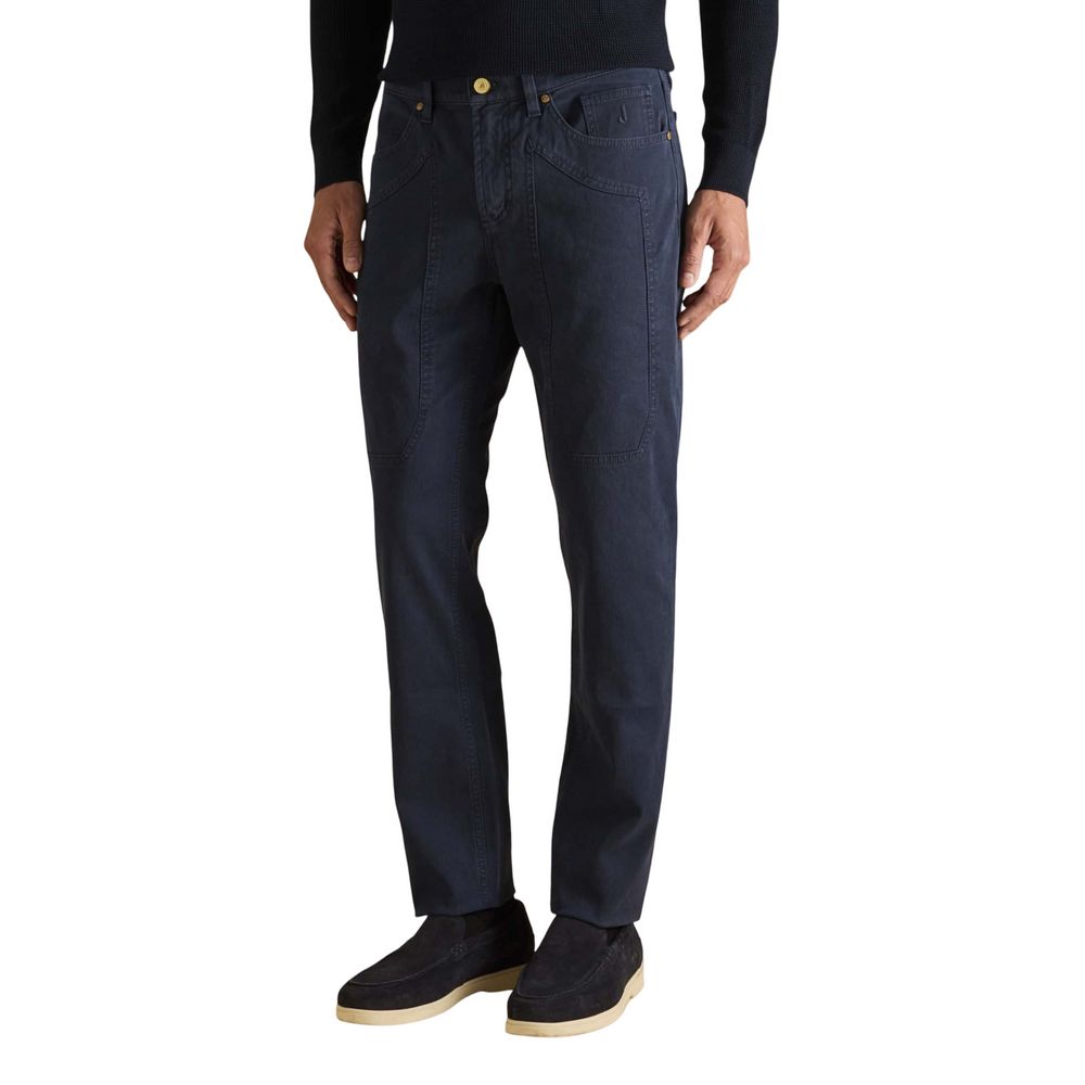 Jeans by Jeckerson for men in denim cotton blue features a refined silhouette with a refined skinny & slim, defined by a and a refined long for a refined finish.