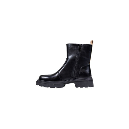 Ankle Winter Boots by Alviero Martini Prima Classe for women in polyethylene & polyurethane black & gold features an performance-driven Women's Polyethylene & Polyurethane Ankle Winter Boots silhouette, defined by a sophisticated and a performance-driven .