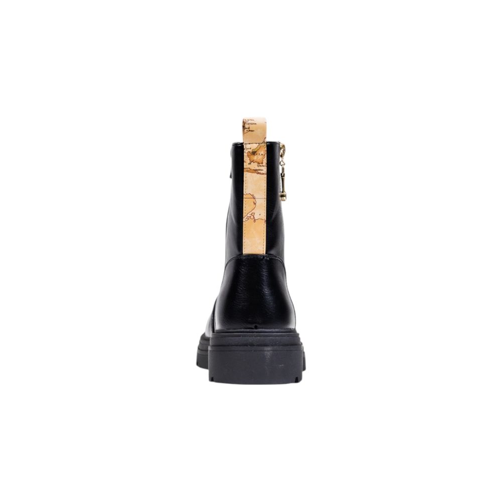 Ankle Winter Boots by Alviero Martini Prima Classe for women in polyethylene & polyurethane black & gold features an dynamic silhouette, showcasing the dynamic Women's Polyethylene & Polyurethane Ankle Winter Boots design with its distinctive and elegant .