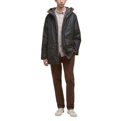 Hooded Parka by Barbour for men in cotton & metal green features a modern silhouette, showcasing a sophisticated hooded neckline and premium pockets & hooded for a truly modern finish.