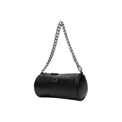 Shoulder Handbag by Tommy Hilfiger Jeans for women in leather black features a ornamental silhouette, showcasing a secure zipper, ample , and ornamental shoulder-strap for a sophisticated look.