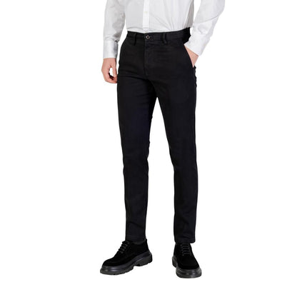 Borghese Black Cotton Skinny Pants