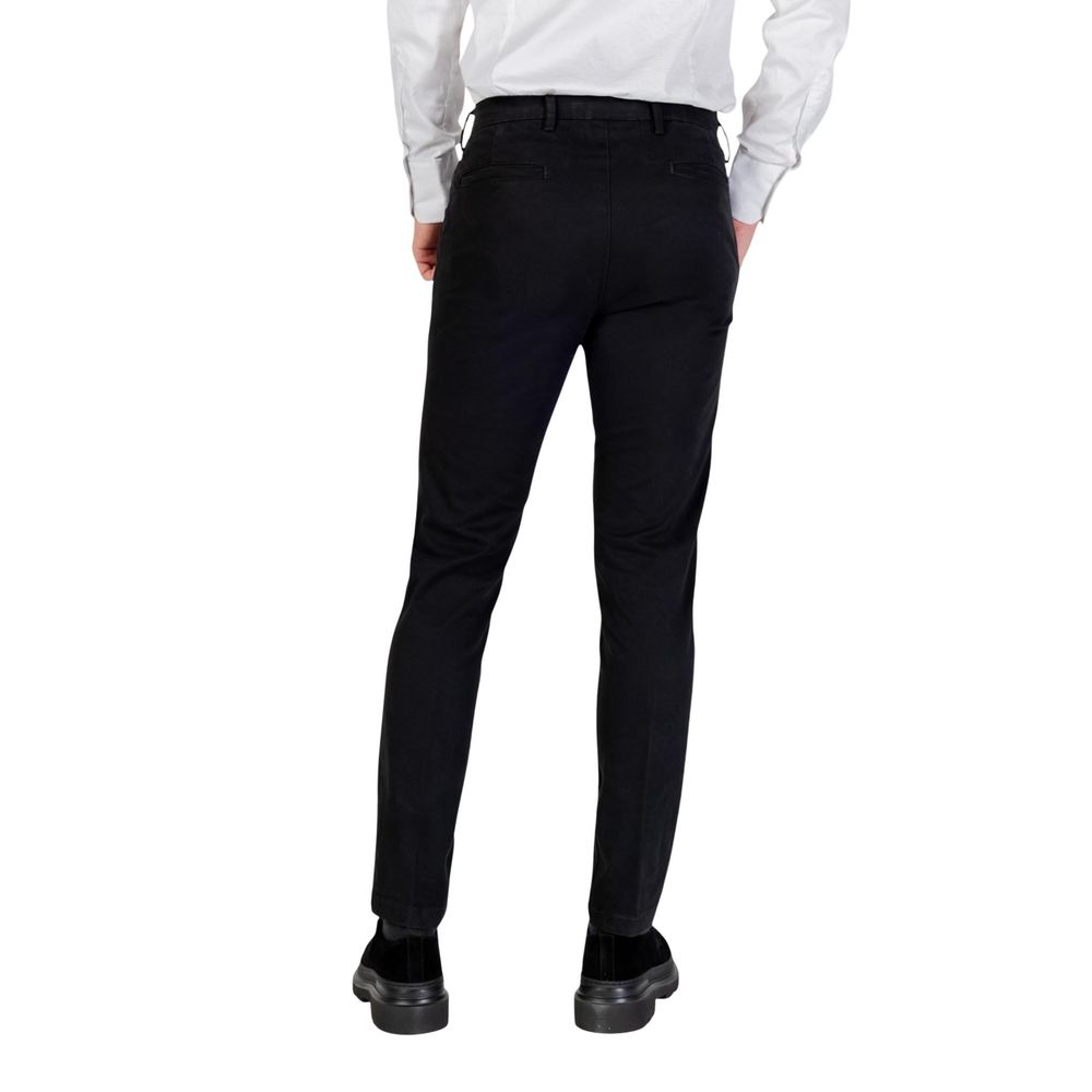 Borghese Black Cotton Skinny Pants