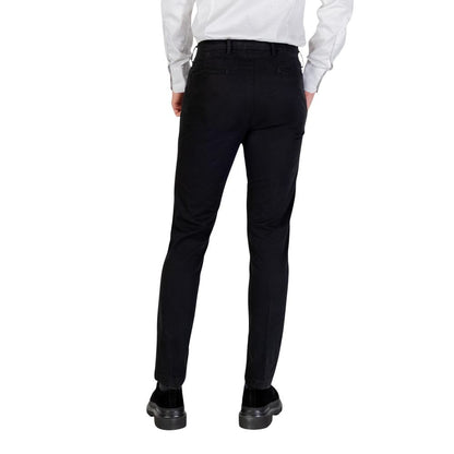 Borghese Black Cotton Skinny Pants
