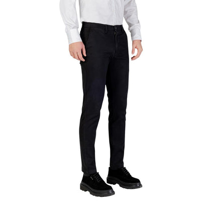 Borghese Black Cotton Skinny Pants