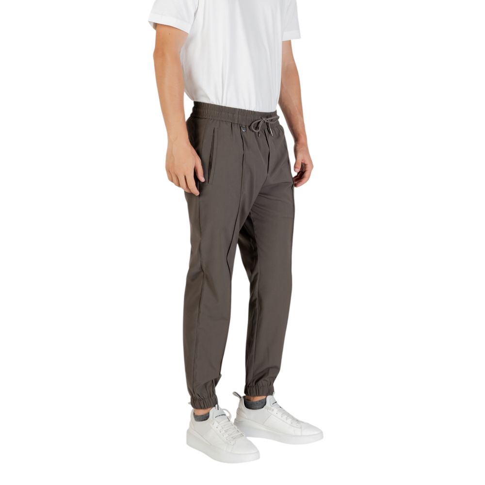 Trousers by Antony Morato for men in stretch polyester & viscose green features a tailored silhouette with a tailored regular-fit, defined by its long and a sophisticated .