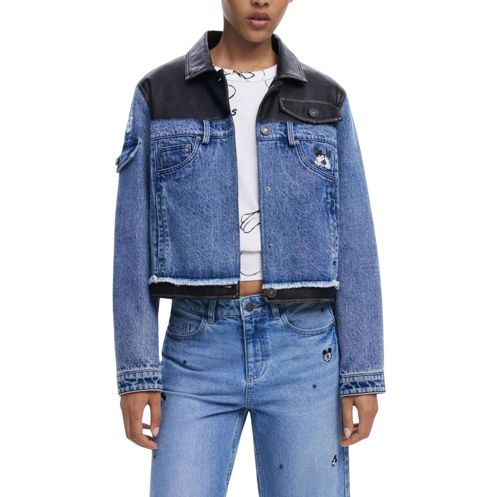 Desigual Blue Cotton Denim Jacket