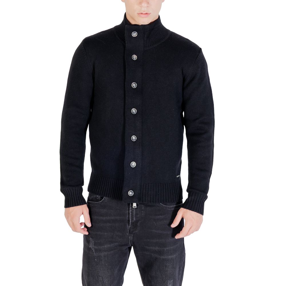 Gianni Lupo Black Marabou Sweatshirt