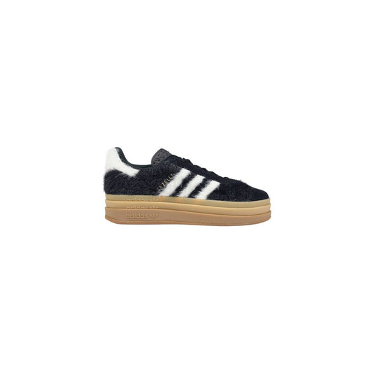 Adidas Originals Black Leather Platform Sneakers