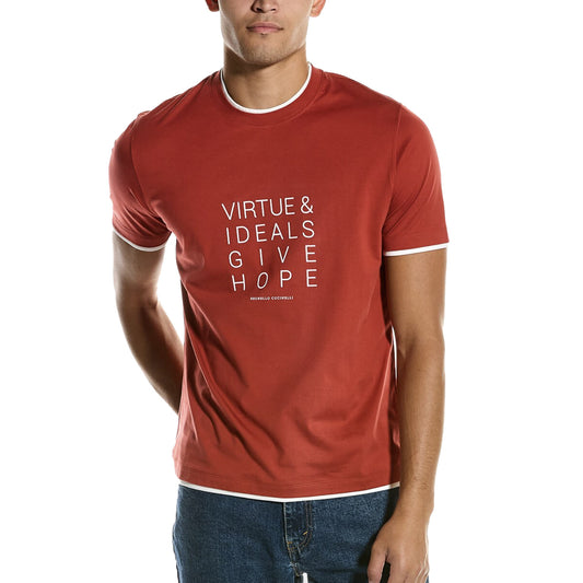 Brunello Cucinelli Bicolor Cotton T-Shirt