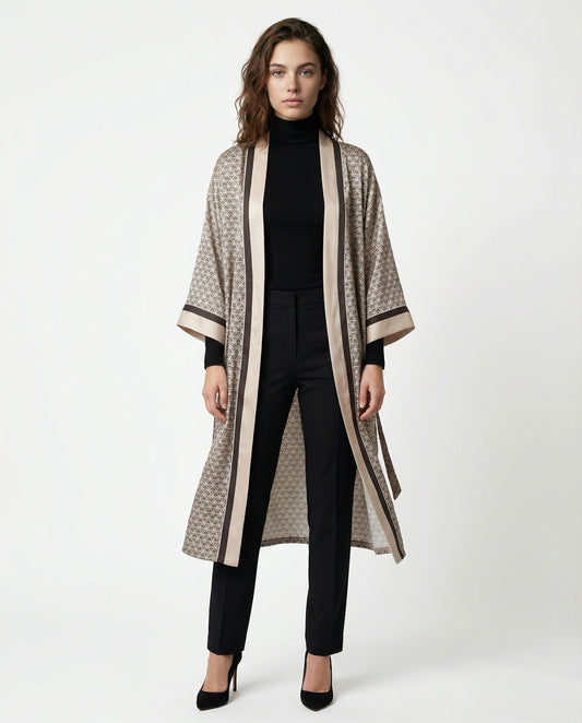 Brunello Cucinelli Bicolor Silk Robe