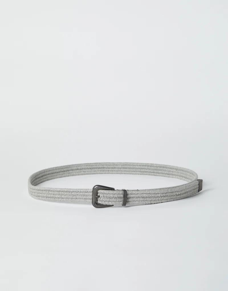 Brunello Cucinelli Bicolor Linen Belt