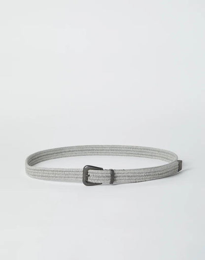 Brunello Cucinelli Bicolor Linen Belt