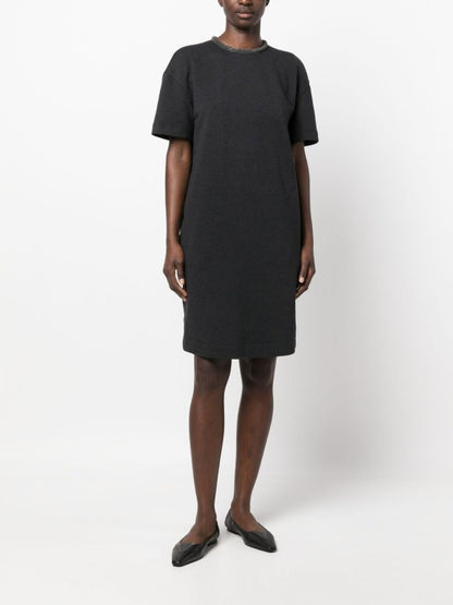 Brunello Cucinelli Gray Cotton Casual Dress