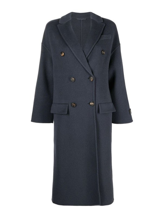Brunello Cucinelli Blue Wool Coat
