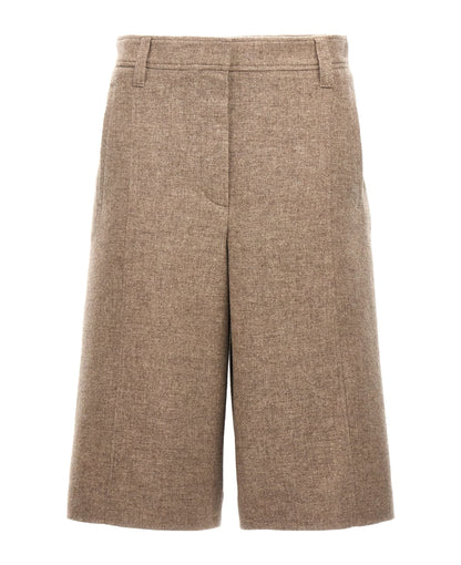 Brunello Cucinelli Beige Yak Bermuda Shorts