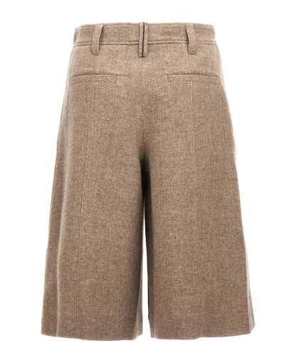 Brunello Cucinelli Beige Yak Bermuda Shorts