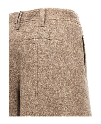 Brunello Cucinelli Beige Yak Bermuda Shorts