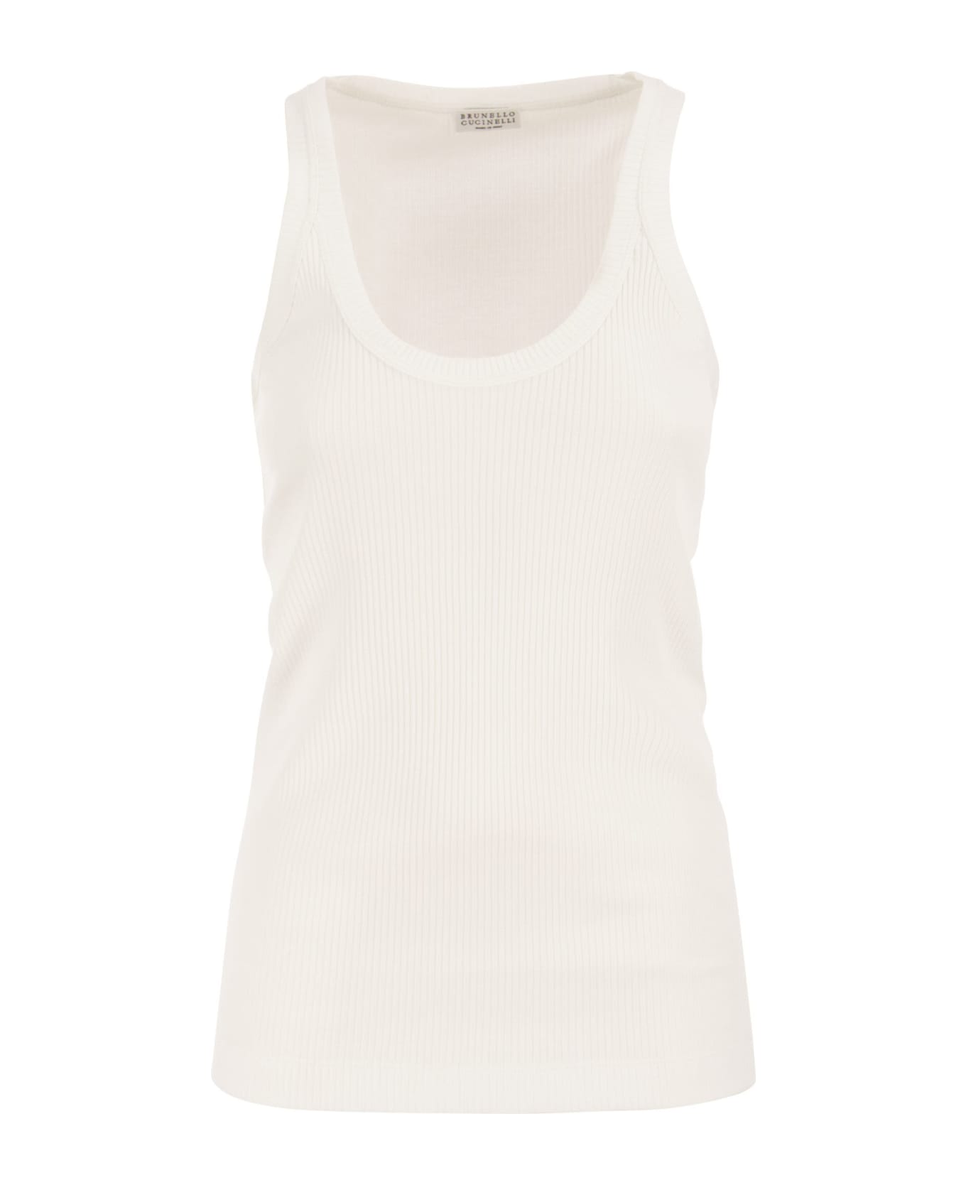 Brunello Cucinelli White Cotton T-Shirt