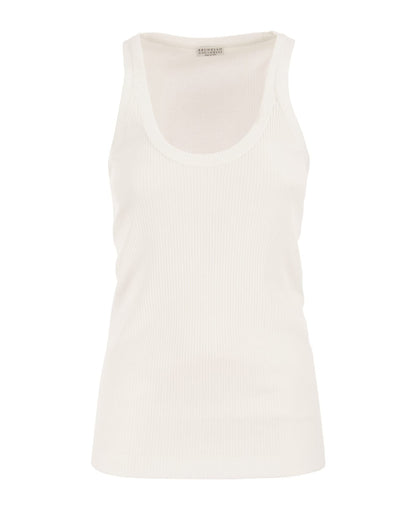 Brunello Cucinelli White Cotton T-Shirt