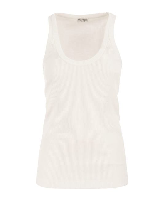 Brunello Cucinelli White Cotton T-Shirt