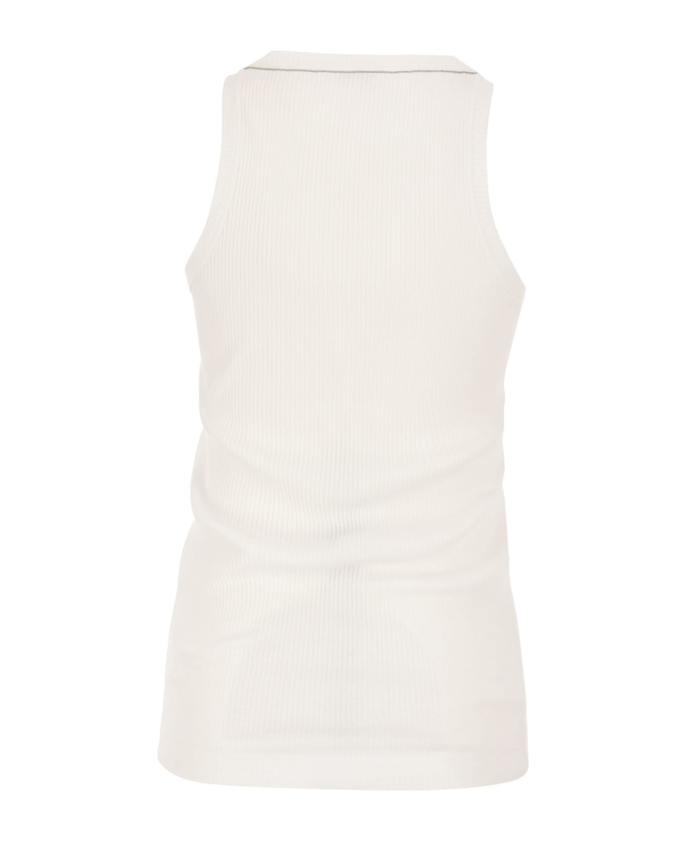 Brunello Cucinelli White Cotton T-Shirt