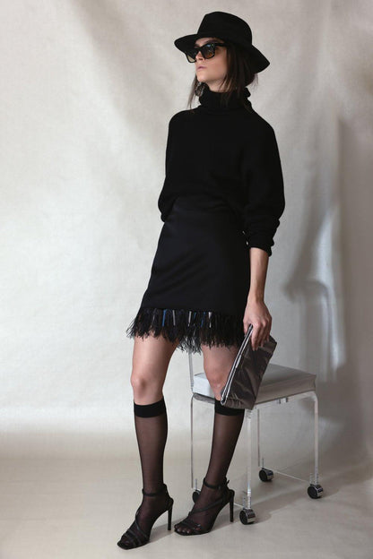 Brunello Cucinelli Black Acetate Mini Skirt