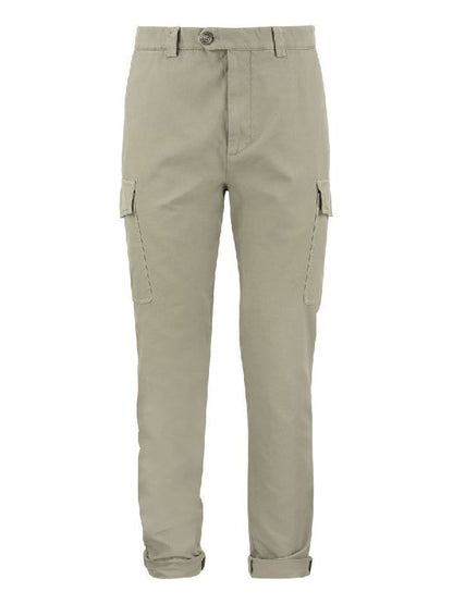 Brunello Cucinelli Bicolor Cotton Cargo Pants