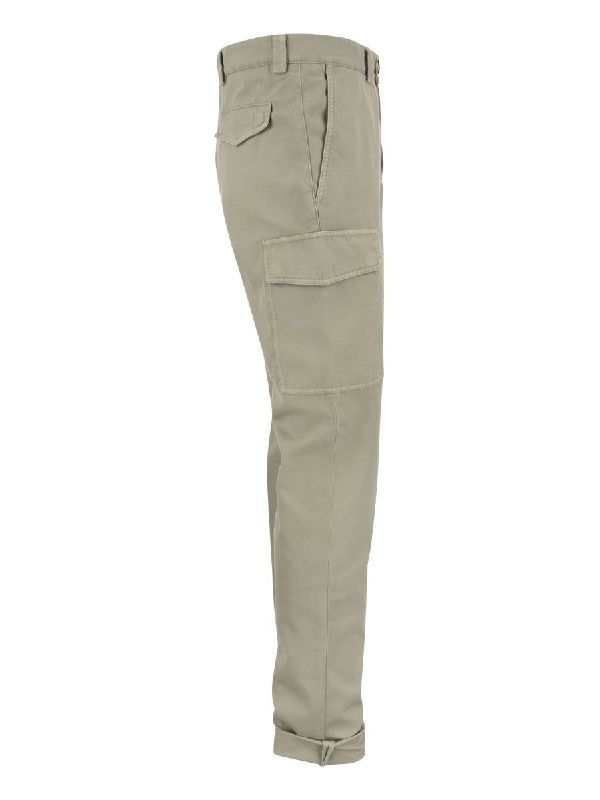 Brunello Cucinelli Bicolor Cotton Cargo Pants