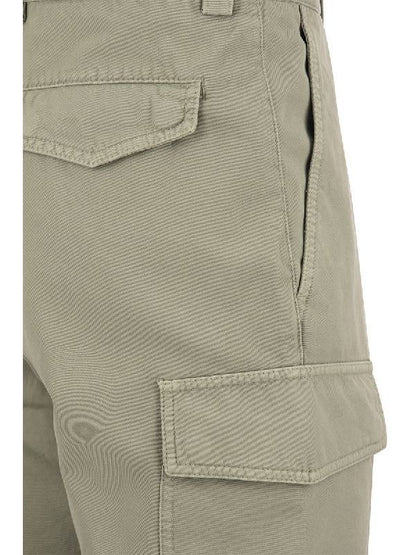 Brunello Cucinelli Bicolor Cotton Cargo Pants