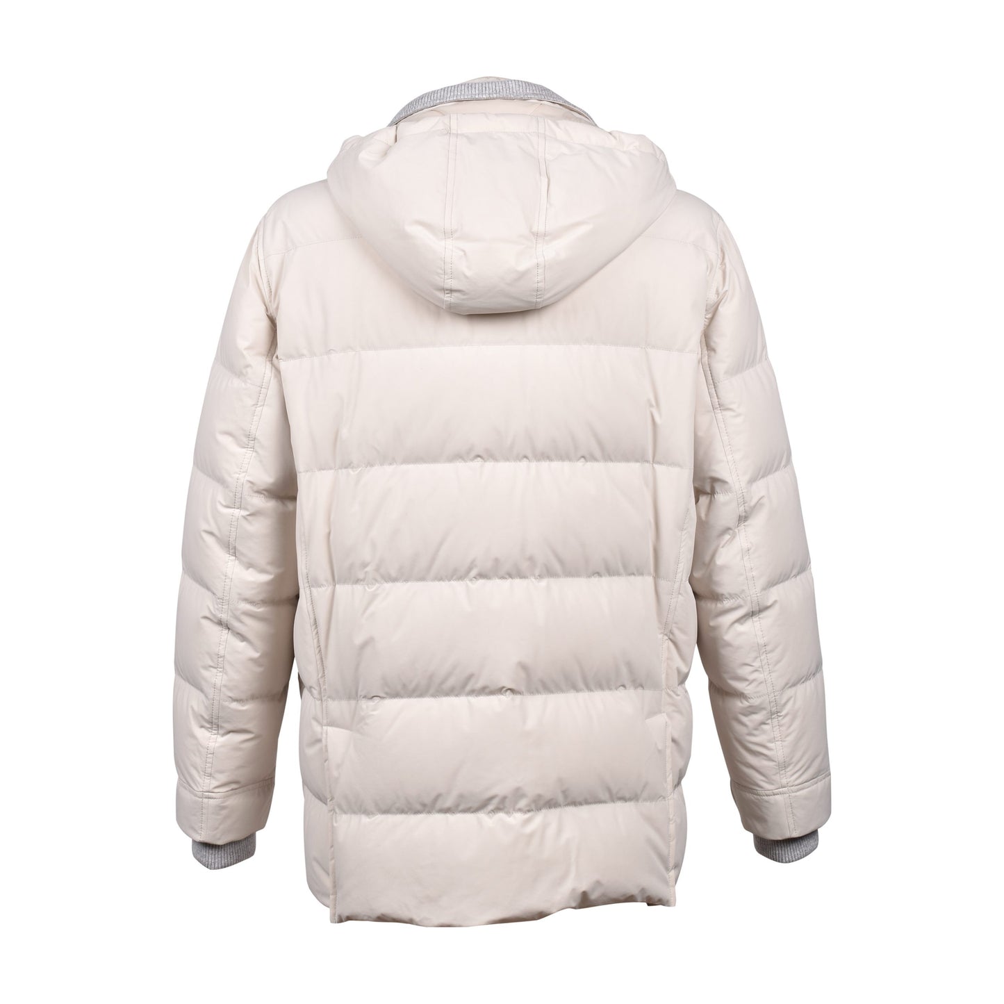 Brunello Cucinelli White Polyamide Full-Length Jacket