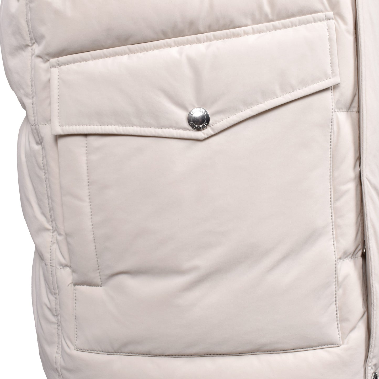 Brunello Cucinelli White Polyamide Full-Length Jacket