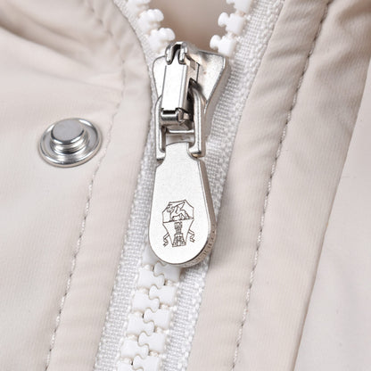 Brunello Cucinelli White Polyamide Full-Length Jacket