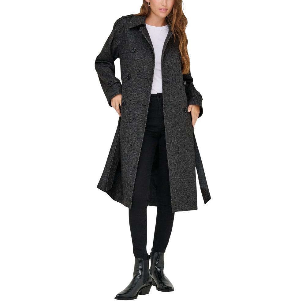 Trench Coat by Only for women in polyester gray showcases a contemporary silhouette, detailed with a contemporary and distinctive pockets for a truly contemporary finish.