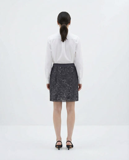 Brunello Cucinelli Bicolor Acetate Mini Skirt