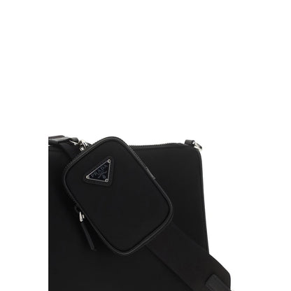 Prada Black Calf Leather Bos Taurus Shoulder Bag