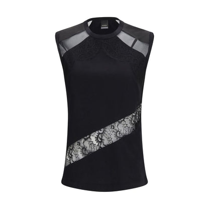 PINKO Black Cotton Blouse